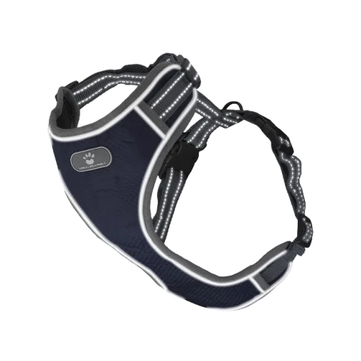 Шлея анатомічна світловідбивна AnimAll HL-8005-2 для собак, колір темно-синій, L 42-79 см